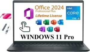 Dell inspiron touchscreen Laptop 15.6 Business & Student Laptop Computer, Windows 11 Pro 16 GB RAM / 1TB SSD / intel i5 1155G7 FULL HD IPS Display Numeric, Keypad, Carbon Black